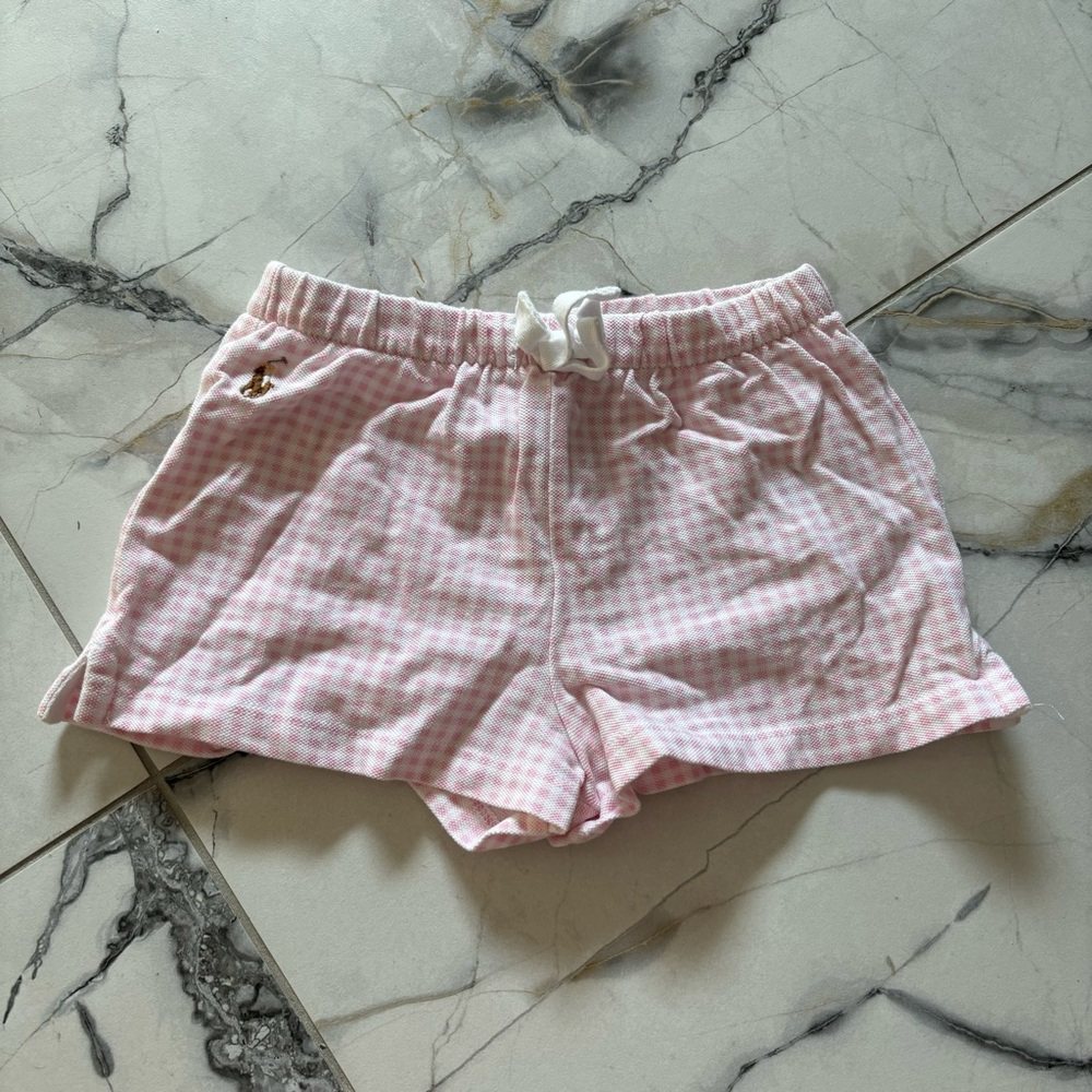 Ralph Lauren Pink Checkered Women's Athletic Shorts
